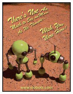 Mike Slobot Robot Postcard Mars