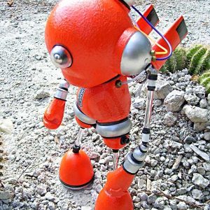 Mike Slobot Robut Kidrobot Munny space age orange silver