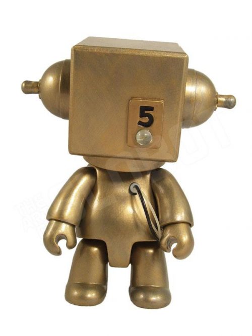 Mike Slobot 5 - Sentinel Class Moon Robot gold Qee front