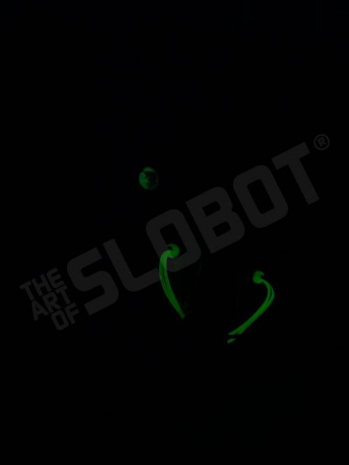 Mike Slobot 5 - Sentinel Class Moon Robot gold Qee glow in the dark