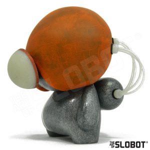 Mike Slobot robot pop art space age orange silver