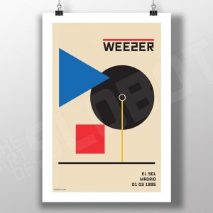 Weezer Live Madrid 1996 alternative gig poster