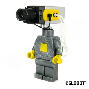 Mike Slobot Secure 5 Large Lego Minifig with a Faux Security Camera for a Head