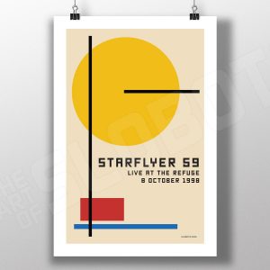 Mike Slobot bauhaus inspired art for Starflyer 59 Live at the Refuge in Tampa, FL 1998