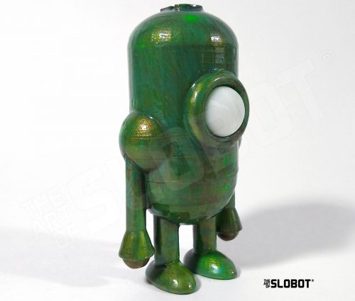 Carl 5 Radioactive small robot sculpture