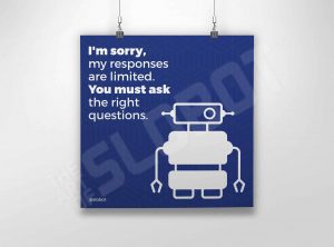 My Responses Are Limited is a Robot Art Print about IT Workers and Tech by Mike Slobot