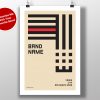 Bauhaus Art - "Stripes" Custom Band Live Gig Alternative Poster