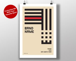Mike Slobot Custom Bauhaus Poster "Stripes"