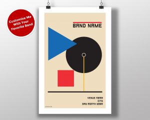 Mike Slobot Custom Bauhaus Poster "Blue Triangle"