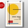 Mike Slobot Custom Bauhaus Poster "Yellow Circle"