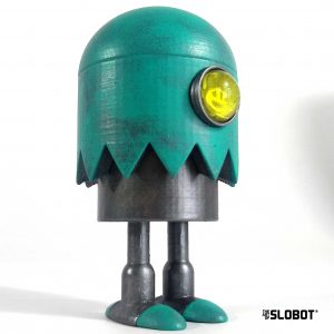 Mike Slobot's SloGhost in weathered teal with a trippy smiley face eye. Psychedelic!